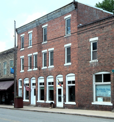 Our suites are on the top floor of the Burner Building in downtown Durbin, WV, built for Dr. A. E. Burner, about 1916.